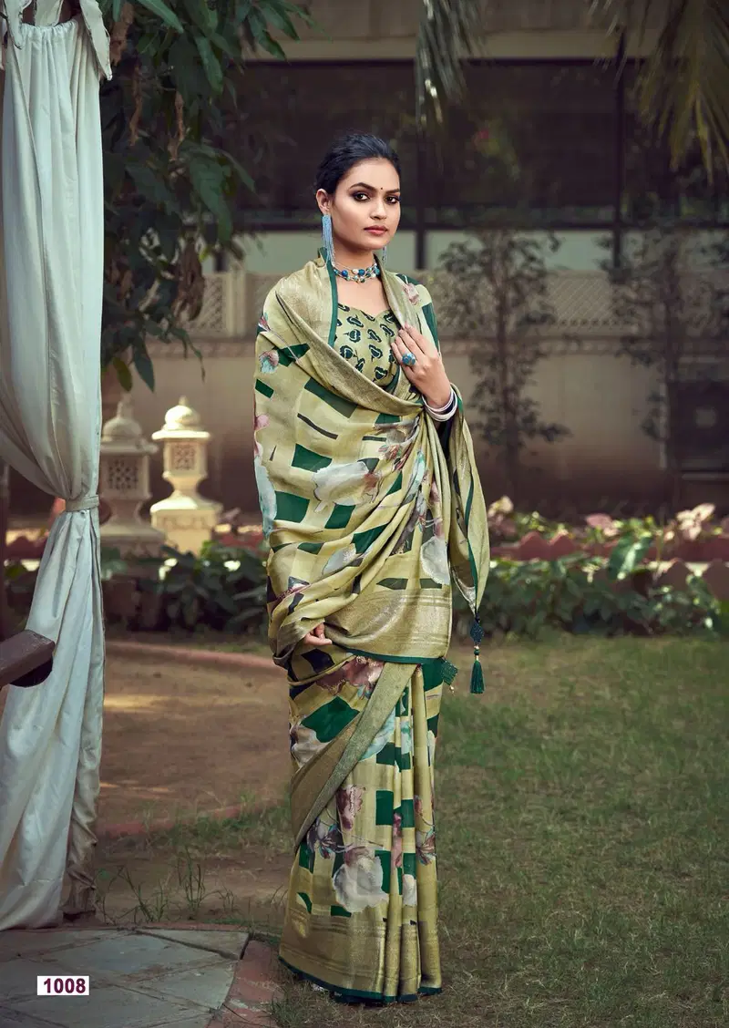 Saroj Vol 2 By Kashvi Moss Brasso Printed Designer Sarees Wholesale In India